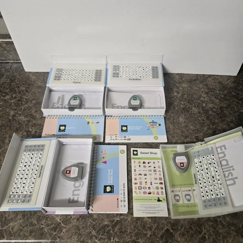 Cricut Lot of 4 Cartridges Preserves From My Kitchen Sweet Treats Sweet Shop